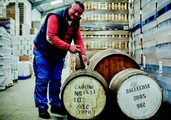 Andrew Symington with barrels