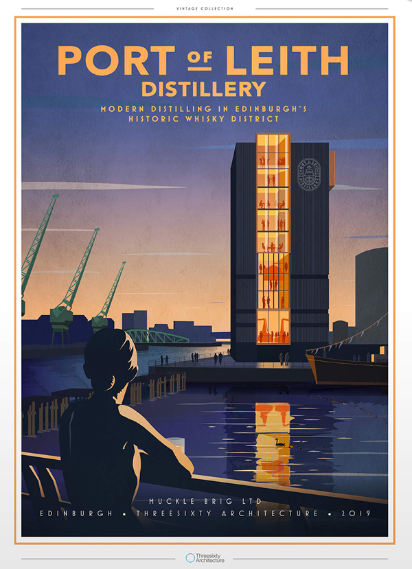 Port of Leith distillery poster