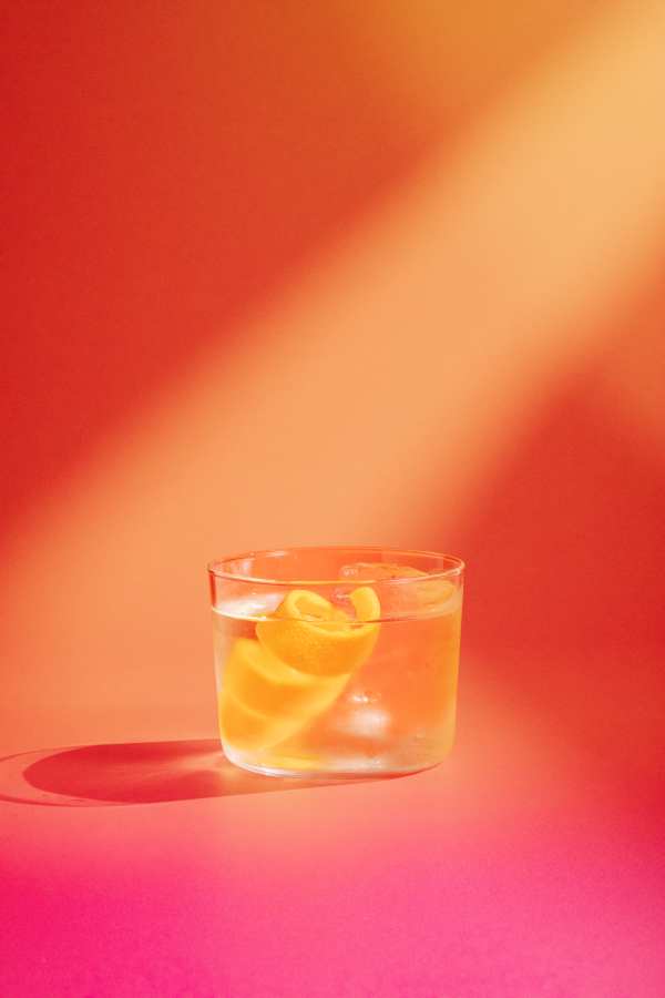 Cocktail with a citrus zest twist