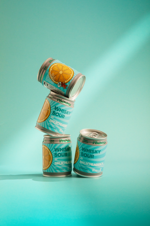 Whisky Sour RTD cans by Bruichladdich