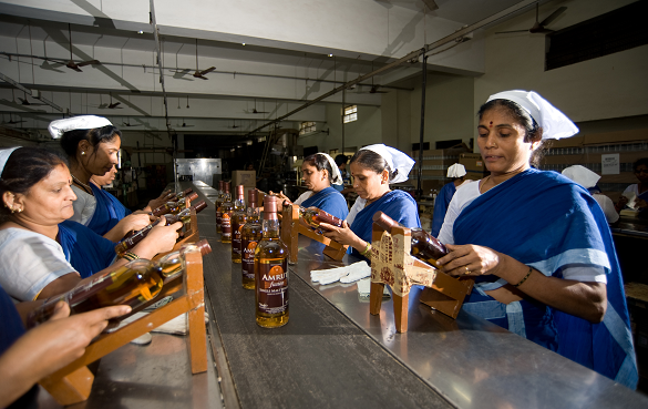 Amrut's production at Kambipura, just outside Bangalore