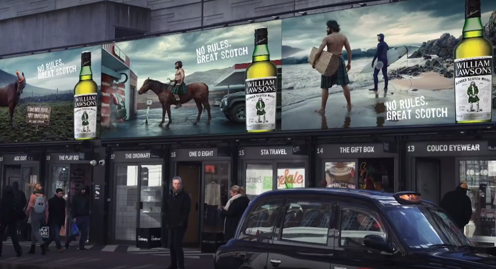 (image of shops displaying William Lawson's ads) William Lawson's new campaign is solidifying Bacardi's position amongst Scotch whisky's big players