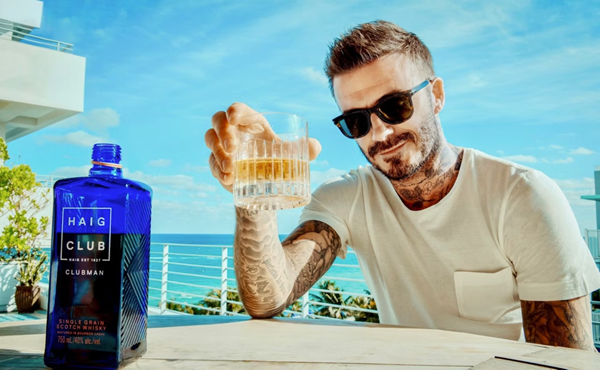 (Advert for Haig Clubman, with David Beckham in sunglasses by the sea) Some feel that Beckham's promotion of Haig Club has always felt inauthentic