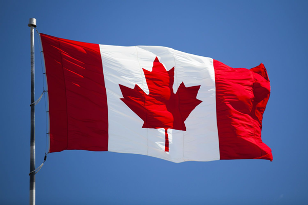 (A Canadian flag against a clear sky) Canada's import figures for Scotch whisky have flown high over the last ten years, but the winds may be petering out