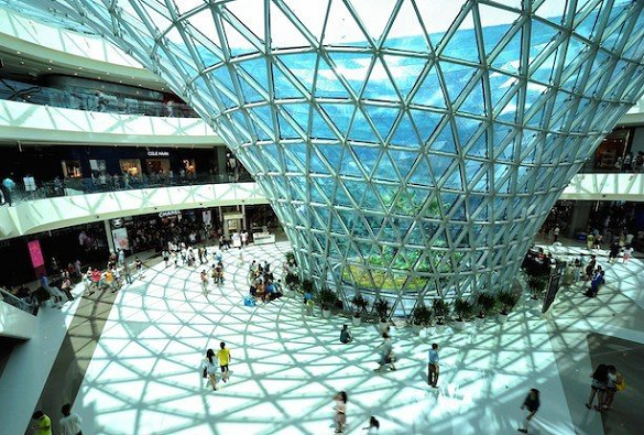 The biggest duty-free shop in the world: CDF Mall, Sanya, Haitang Bay, Hainan Island