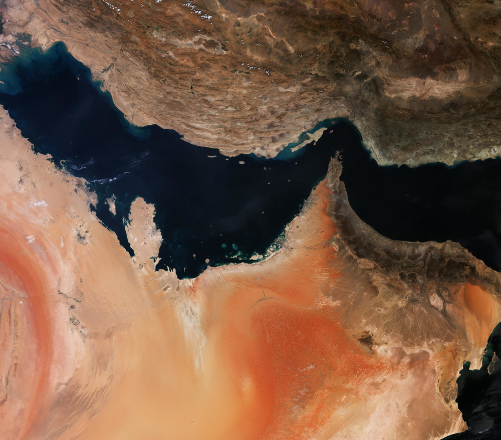(A satellite shot of the Persian Gulf) The Gulf is a hotbed for more illicit trade of whisky, harkening back to the era of prohibition in America