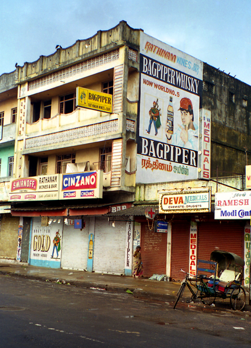 (a street advert for Bagpiper whisky, a non-Scotch brand produced in India) While India is the largest consumer of whisky in the world, most of it is non-Scotch brands like Bagpiper