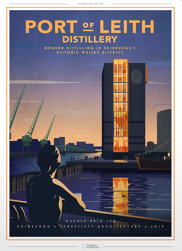 (An architect's mock-up for the finished distillery) Port of Leith distillery has hit the ground running, with products in 25 overseas markets before a drop has been distilled