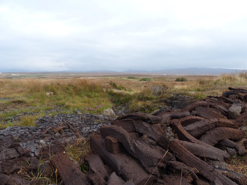 (A peat cutting field in Scotland) Cutting peat can have a huge effect on habitats, but how much impact does Scotch whisky have?