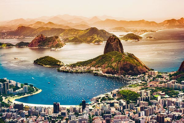 (Aerial shot looking over Rio de Janeiro harbour) Brazil's economy has developed exponentially in the last twenty years, but has its Scotch market grown with it?