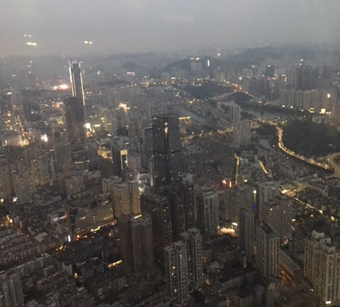 View from Shenzhen's St.Regis Bar, nearly as high as the prices