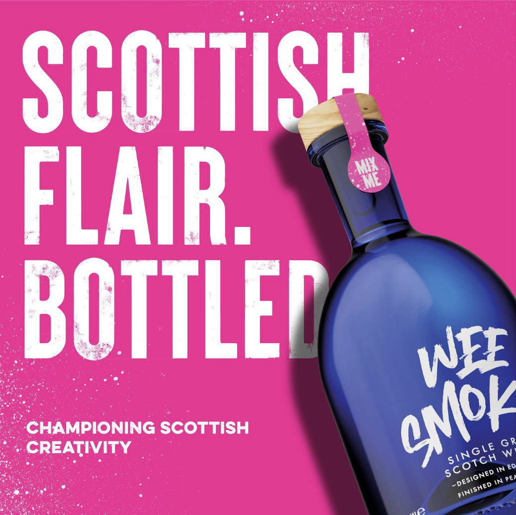 (An advert championing flair in Scotch whisky) Brands like Wee Smoky are upturning the age-old traditions of how Scotch whisky is marketed