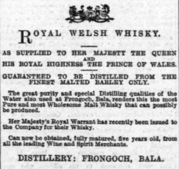 Royal Welsh & Royal Warrant, 1896