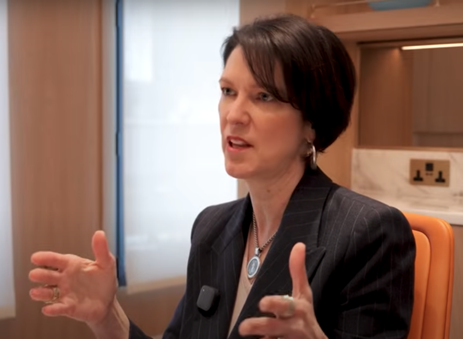 Ex-Diageo CEO Debra Crew speaks at a conference