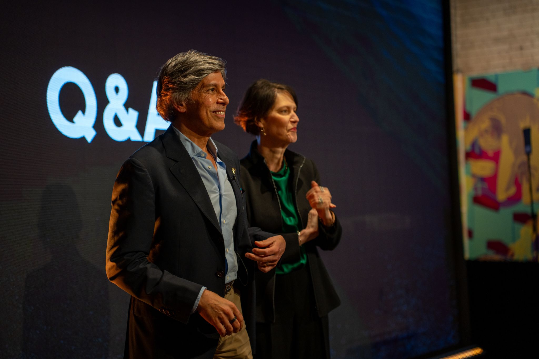 Crew and Jhangiani speak at an investor Q&A